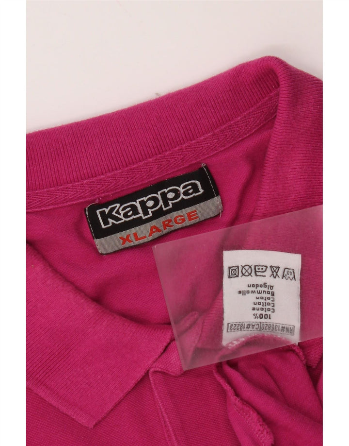 Kappa herre poloshirt XL Pink bomuld