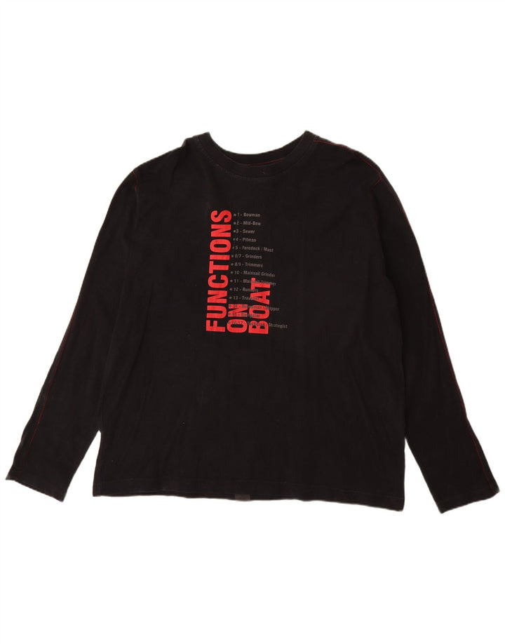 Murphy & Nye Herre grafisk top langærmet 2XL sort bomuld