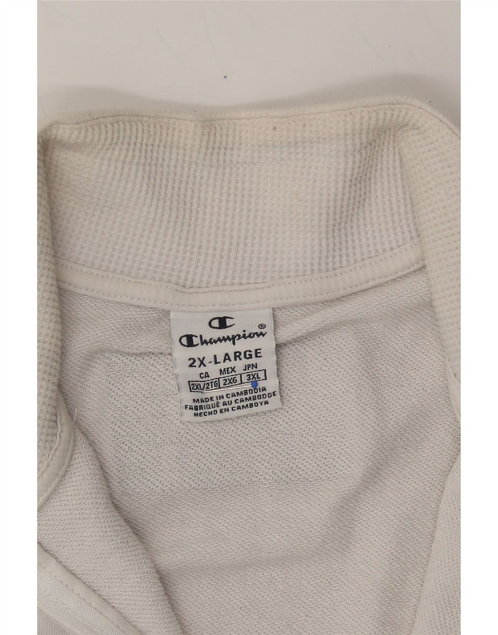 CHAMPION Womens Graphic Tracksuit Top Jacket UK 20 2XL White Cotton Vintage Champion and Second-Hand Champion from Messina Hembry 