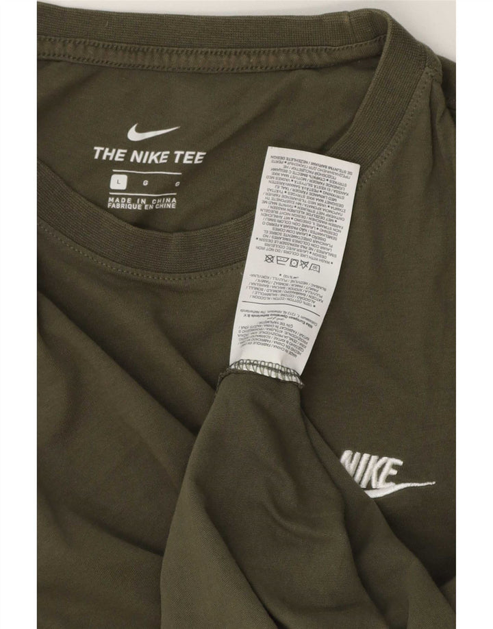 Nike Herre T-shirt Top Stor Khaki Bomuld