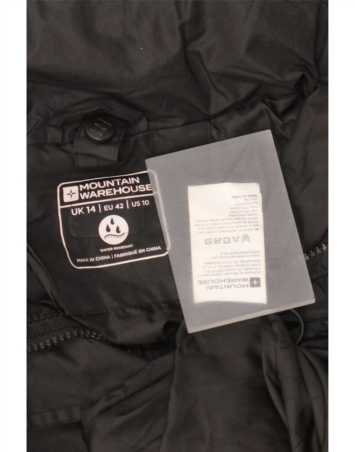 Mountain Warehouse Dame Regnjakke med hætte UK 14 Stor sort polyester