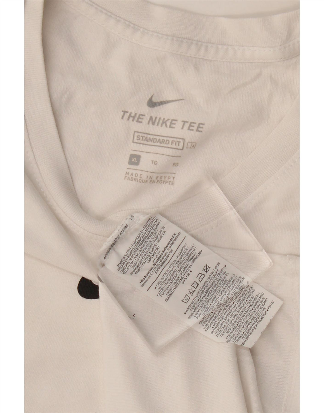 NIKE Herre Standard Fit Grafisk T-Shirt Top XL Hvid