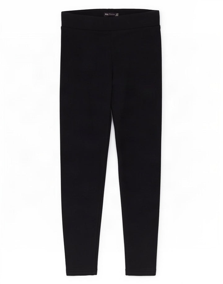Marks & Spencer Womens Leggings UK 8 Small Navy Blue Polyester