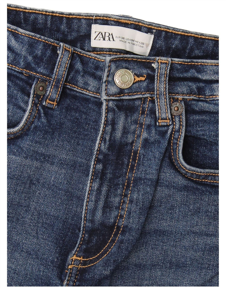Zara Dame Bootcut Jeans EU 36 XS W26 L25 Marineblå