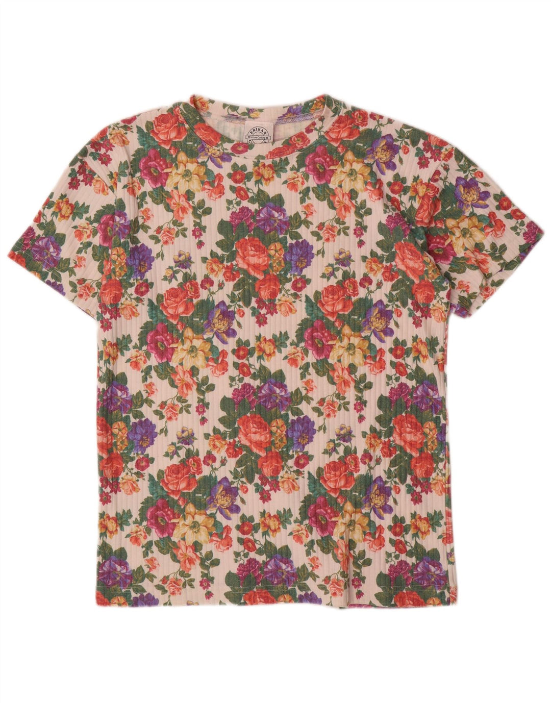 ERIKA Herre grafisk T-shirt Top Medium Flerfarvet Blomsterbomuld