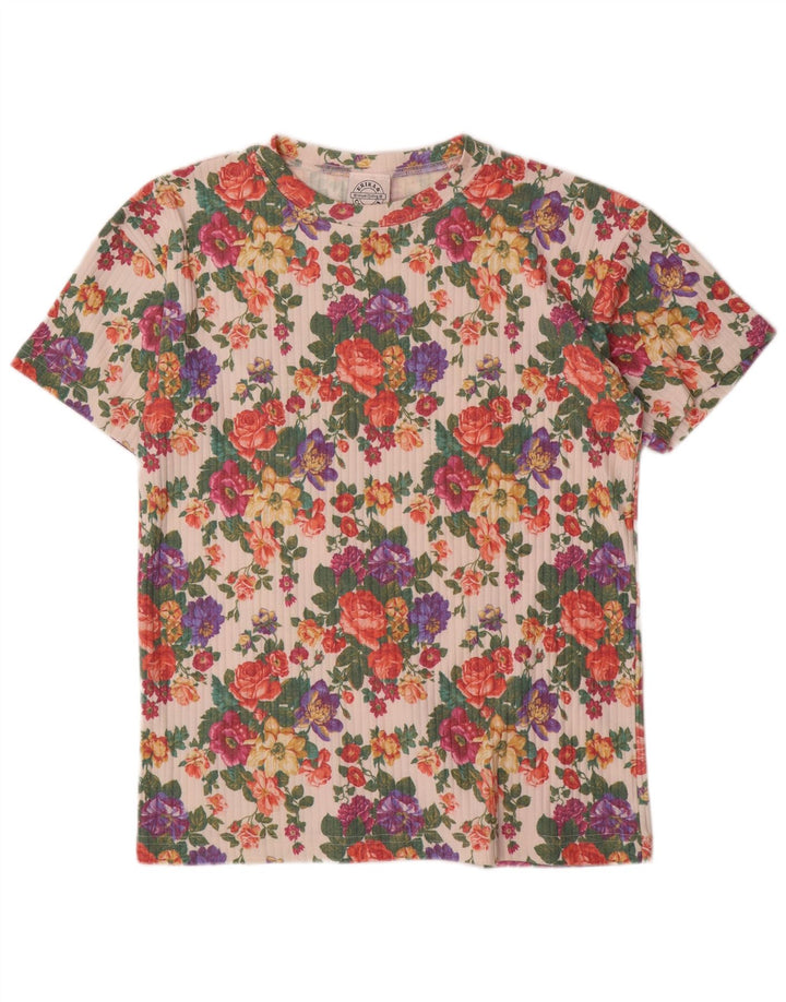 ERIKA Herre grafisk T-shirt Top Medium Flerfarvet Blomsterbomuld
