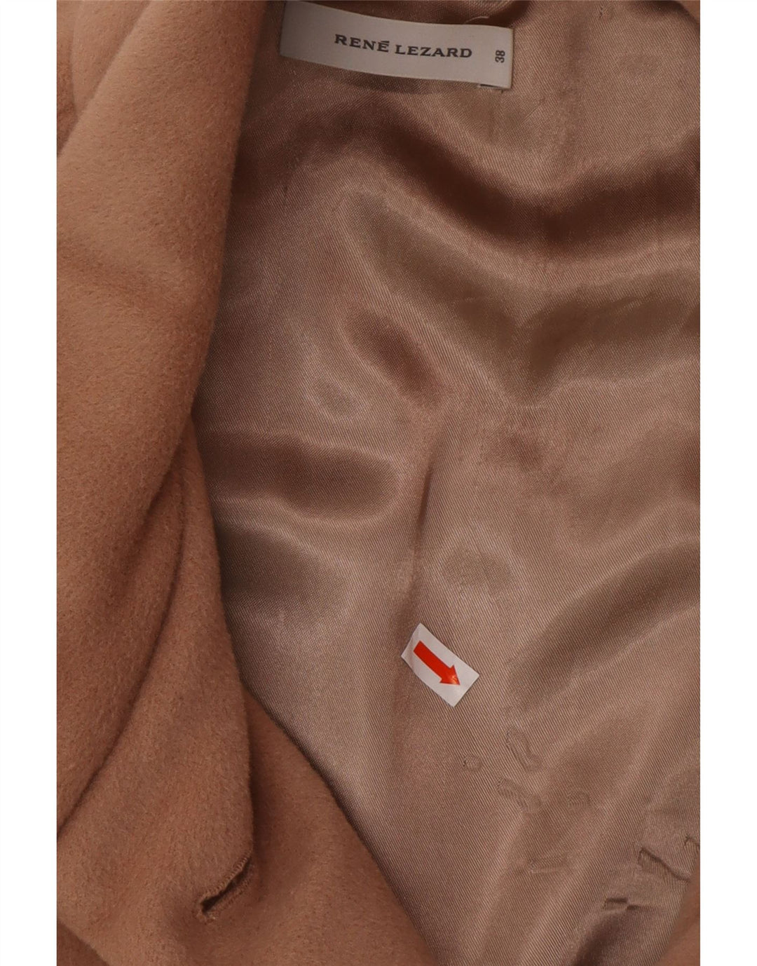 RENE LEZARD Dame Overfrakke EU 38 Medium Beige Uld