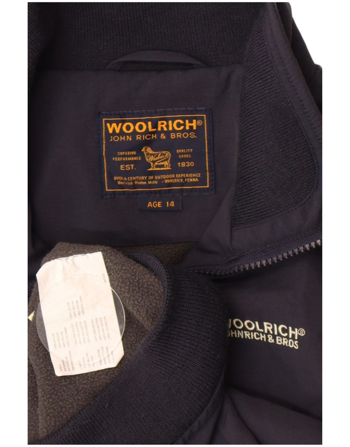 Woolrich Boys Bomber Jacket 13-14 år Navy Blue Nylon