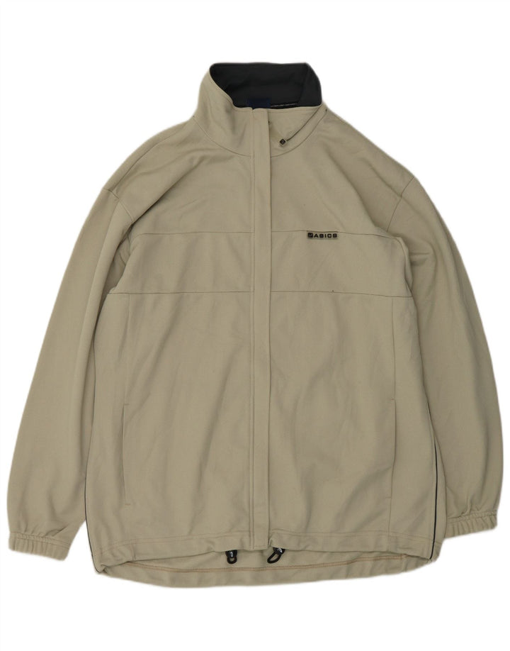 Asics Womens Oversized træningsdragt Topjakke UK 18 XL Beige Polyester