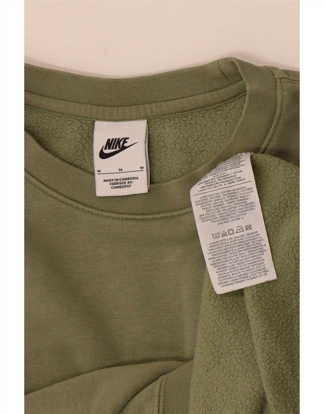 Nike Herre sweatshirt Jumper Medium Grøn Bomuld Sports