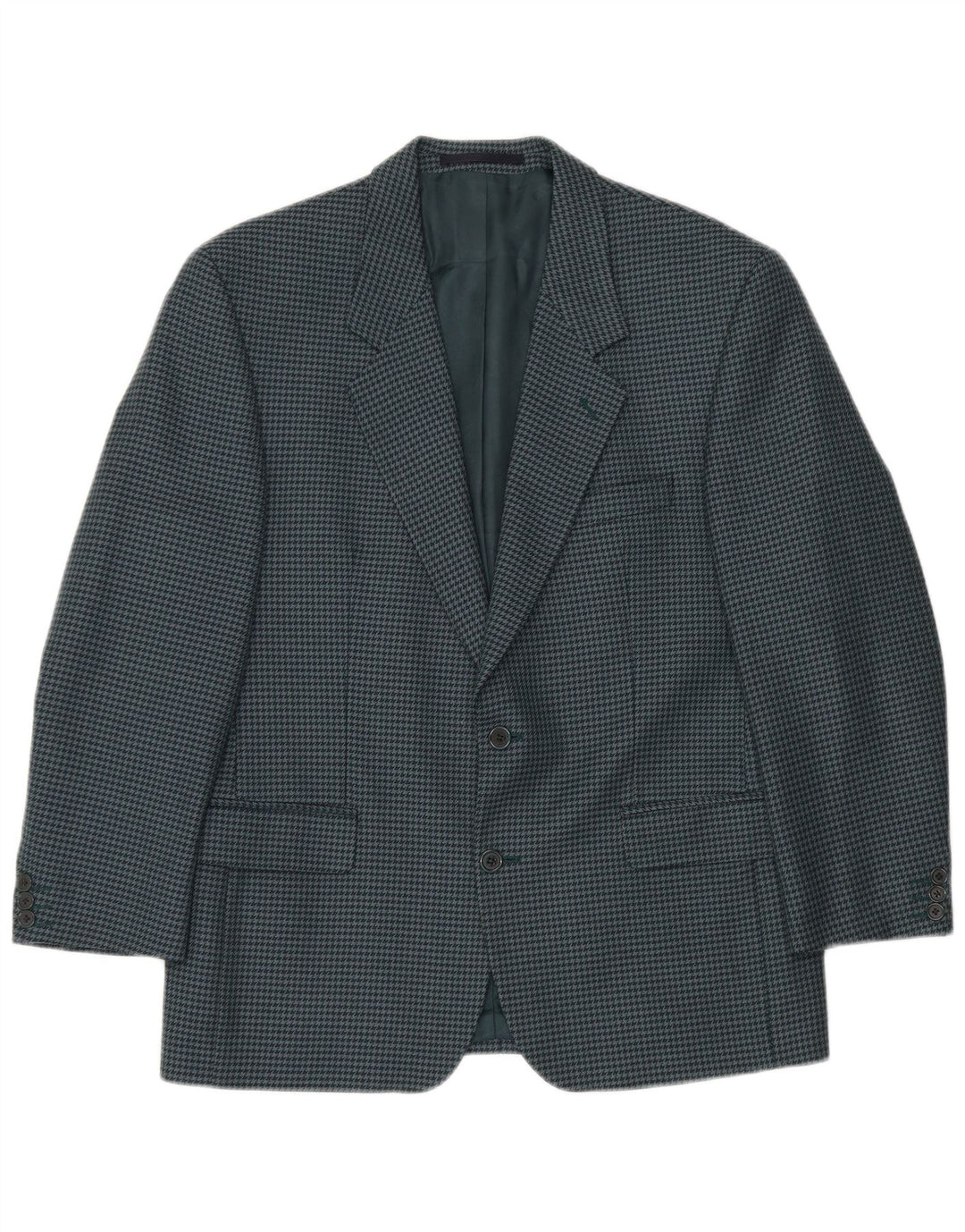 Douglas Herre 2-knaps blazerjakke IT 50 Large Green Houndstooth