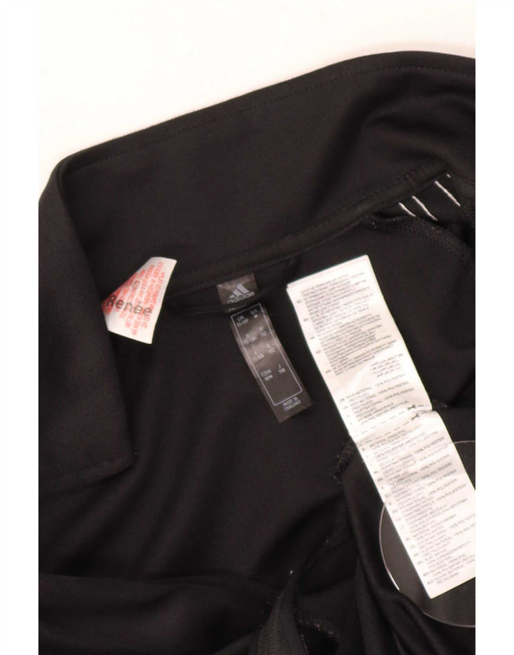 Adidas Boys Aeroready Tracksuit Topjakke 11-12 År Sort Polyester