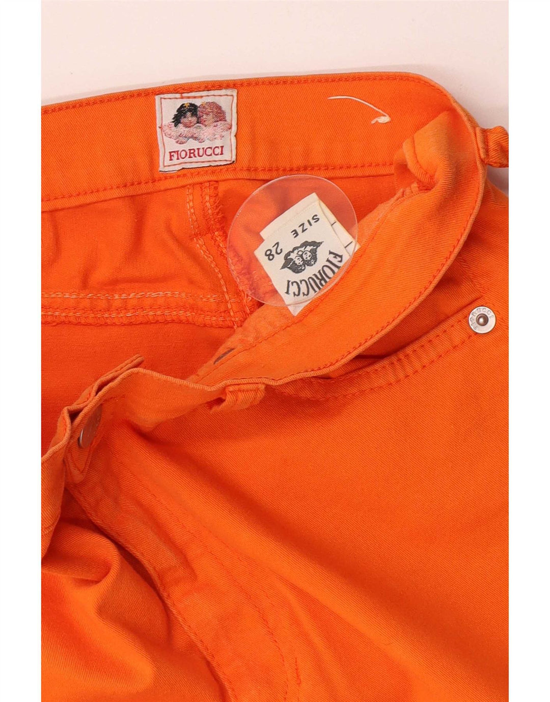 Fiorucci Kvinders Slim Jeans W28 L30 Orange Bomuld