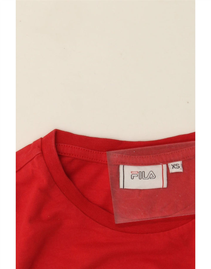 FILA Herre grafisk T-shirt Top XS Rød
