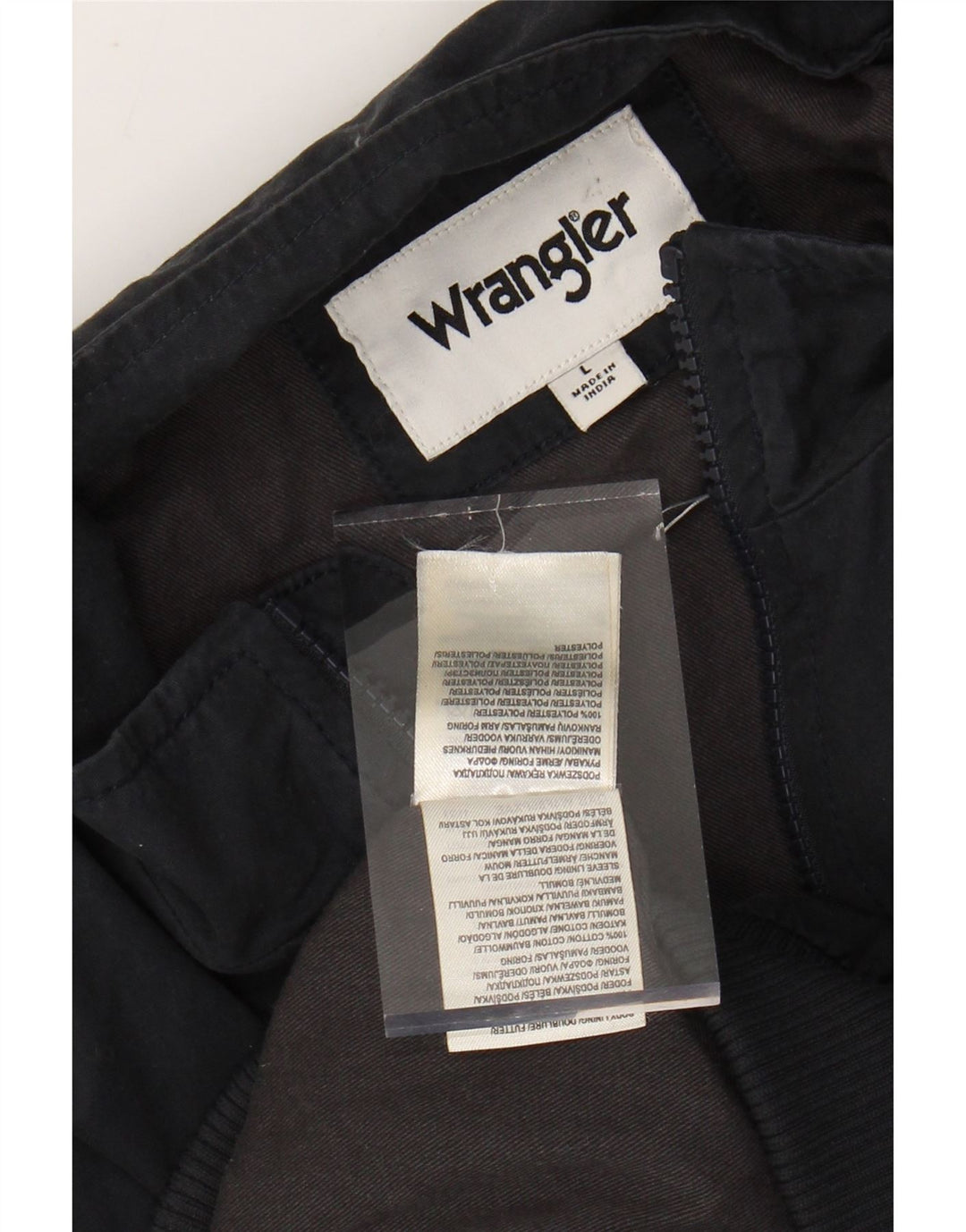 WRANGLER Bomberjakke til mænd UK 40 Large Black Polyester