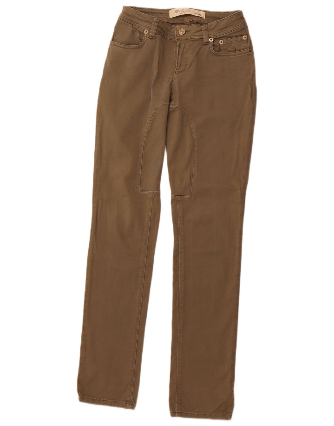 SIVIGLIA Womens Slim Jeans W26 L32 Khaki Cotton