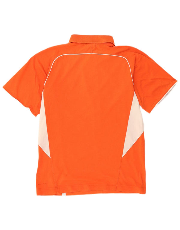 Nike drenge Dri Fit poloskjorte 12-13 år stor orange farveblok bomuld