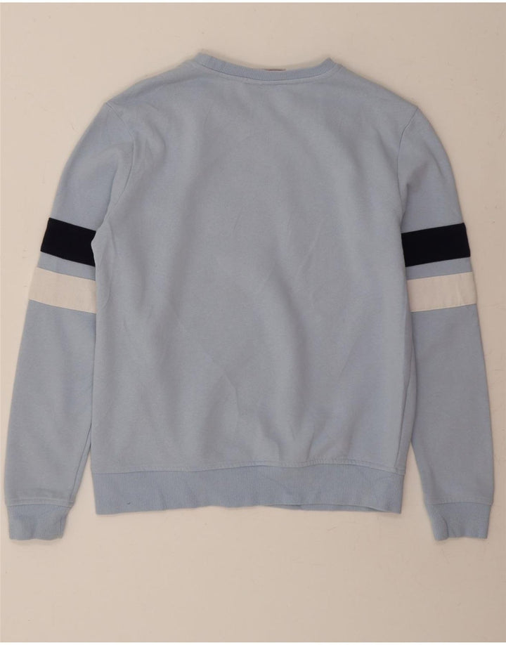 FILA Womens Graphic Sweatshirt Jumper UK 14 Medium Blue Cotton Vintage Fila and Second-Hand Fila from Messina Hembry 
