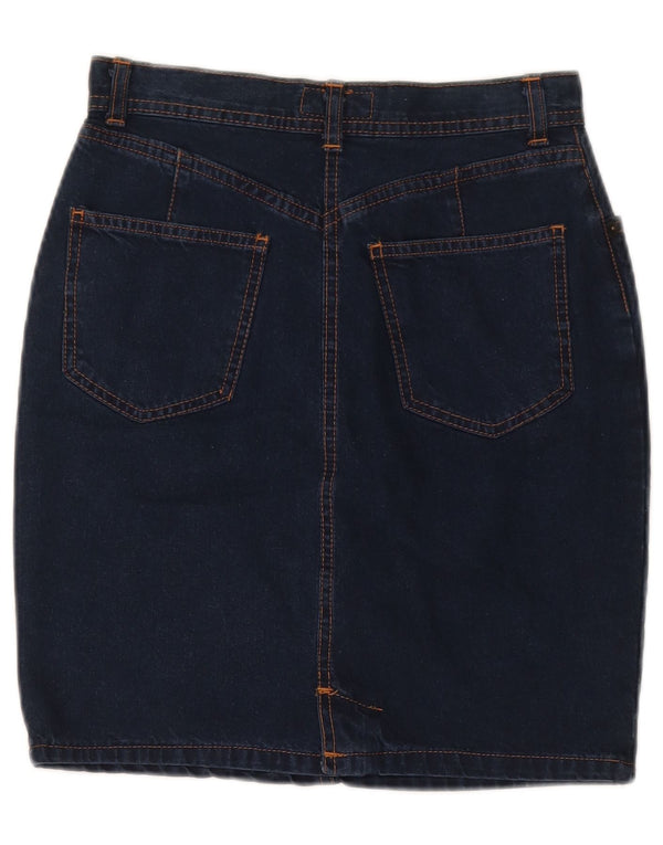 Emmanuel Shvili Dame Anders And Denim Nederdel IT 40 Small W26 Navy Blue