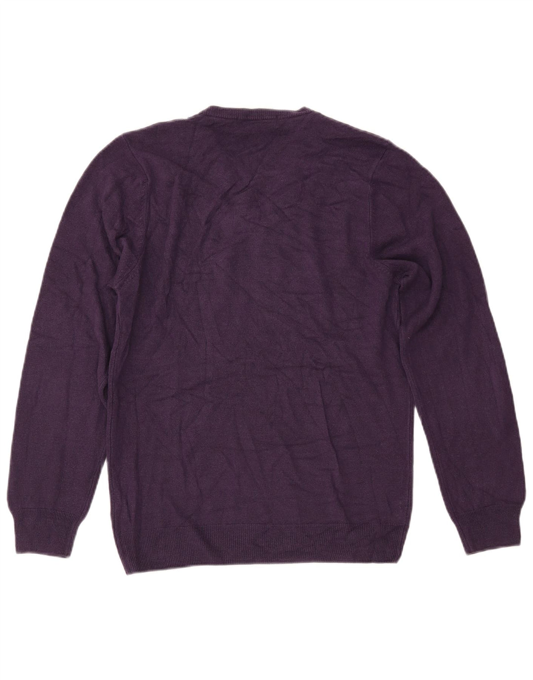 MARKS & SPENCER Herre V-hals sweater lille lilla akryl