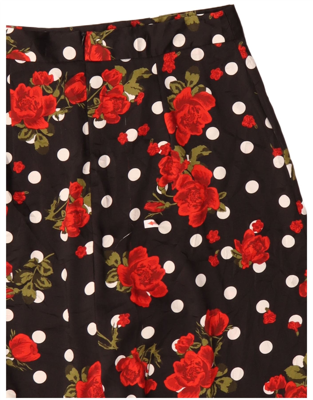 Zara Dame Asymmetrisk A-Line nederdel Medium W30 Sort Floral Polyester