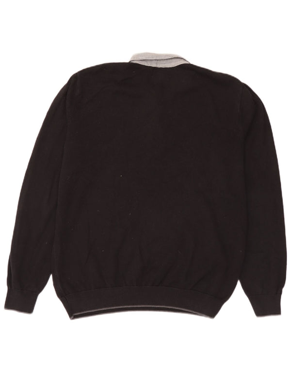Marks & Spencer Herre Regular Fit Polo Neck trøje Sweater Large Sort