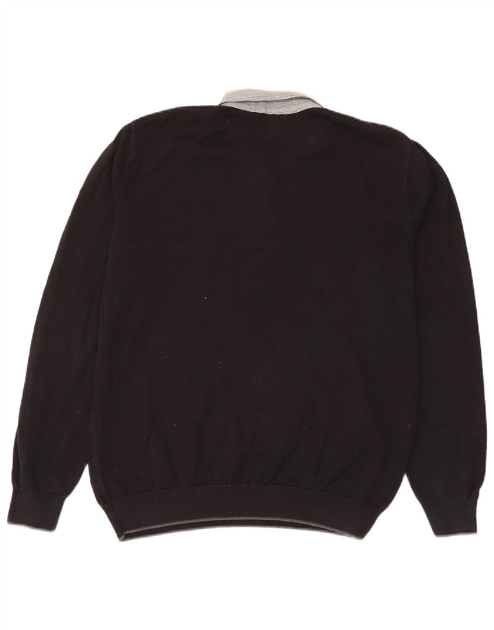 Marks & Spencer Herre Regular Fit Polo Neck trøje Sweater Large Sort