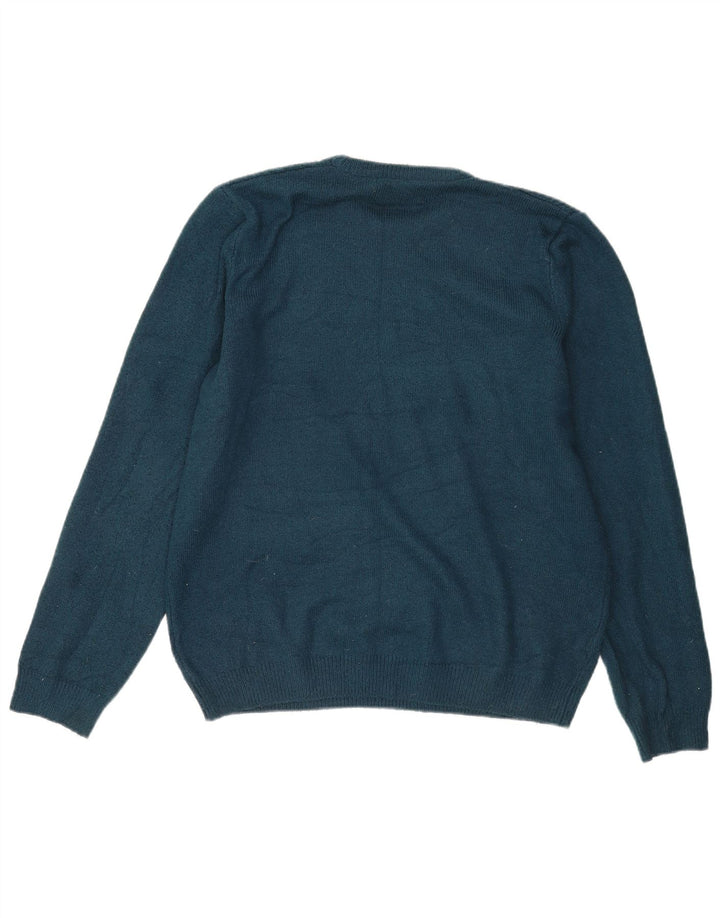 Marks & Spencer Herre sweater med rund hals, stor blå akryl