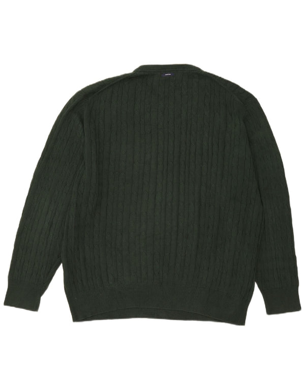 Nautica Herre sweater med rund hals XL grøn bomuld