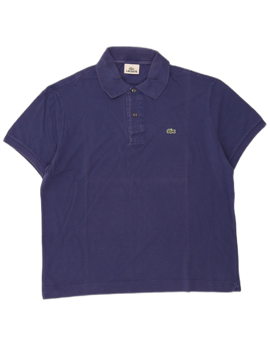 LACOSTE Mens Polo Shirt Size 5 Large Navy Blue Cotton