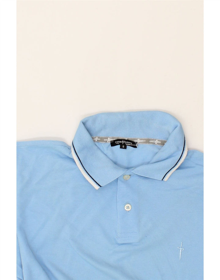CESARE PACIOTTI Mens Polo Shirt Small Blue Cotton Vintage Cesare Paciotti and Second-Hand Cesare Paciotti from Messina Hembry 