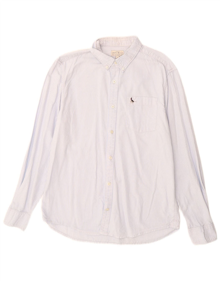 Jack Wills Herre Slim Fit skjorte Medium Blue Pinstripe Bomuld