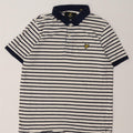 Lyle & Scott herre poloshirt stor hvid stribet bomuld