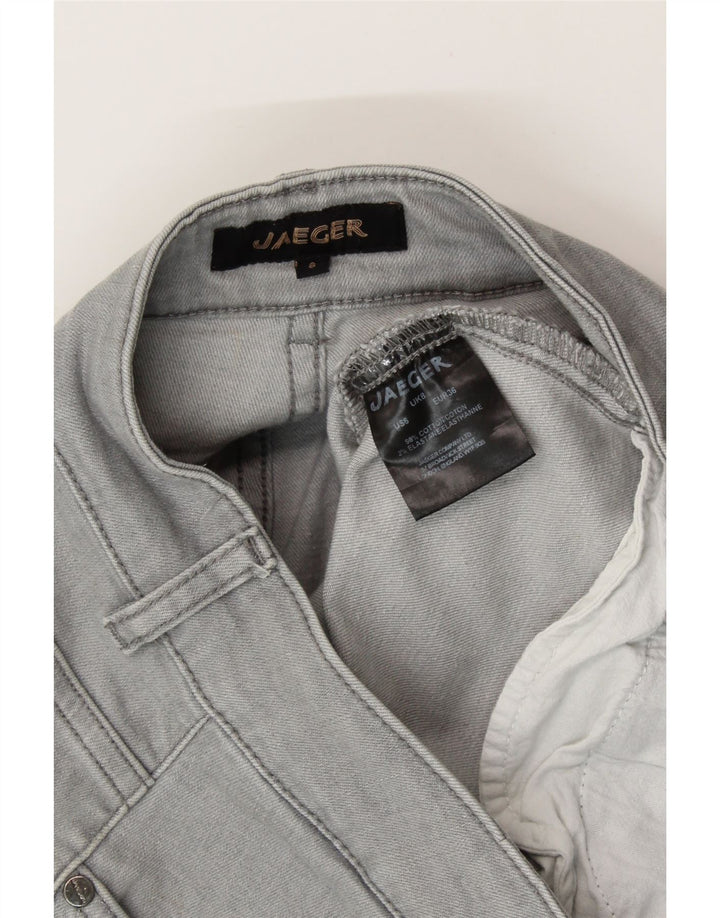 JAEGER Dame Skinny Jeans UK 8 Small W30 L30 Grå Bomuld