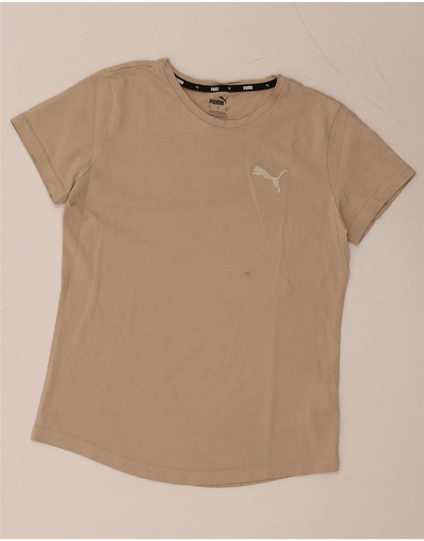 PUMA T-shirt top til kvinder DK 10 Lille beige bomuld