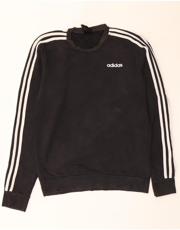 Adidas Sweatshirt-trøje til mænd, lille sort bomuld