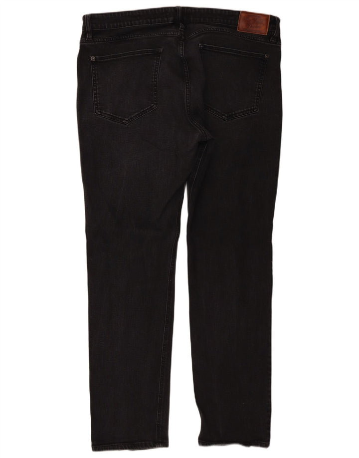 Fat Face Herre Slim Jeans W38 L30 Sort Bomuld