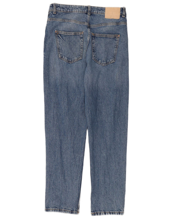 Zara Dame Højtaljede tilspidsede Jeans EU 40 Medium W30 L28 Blå