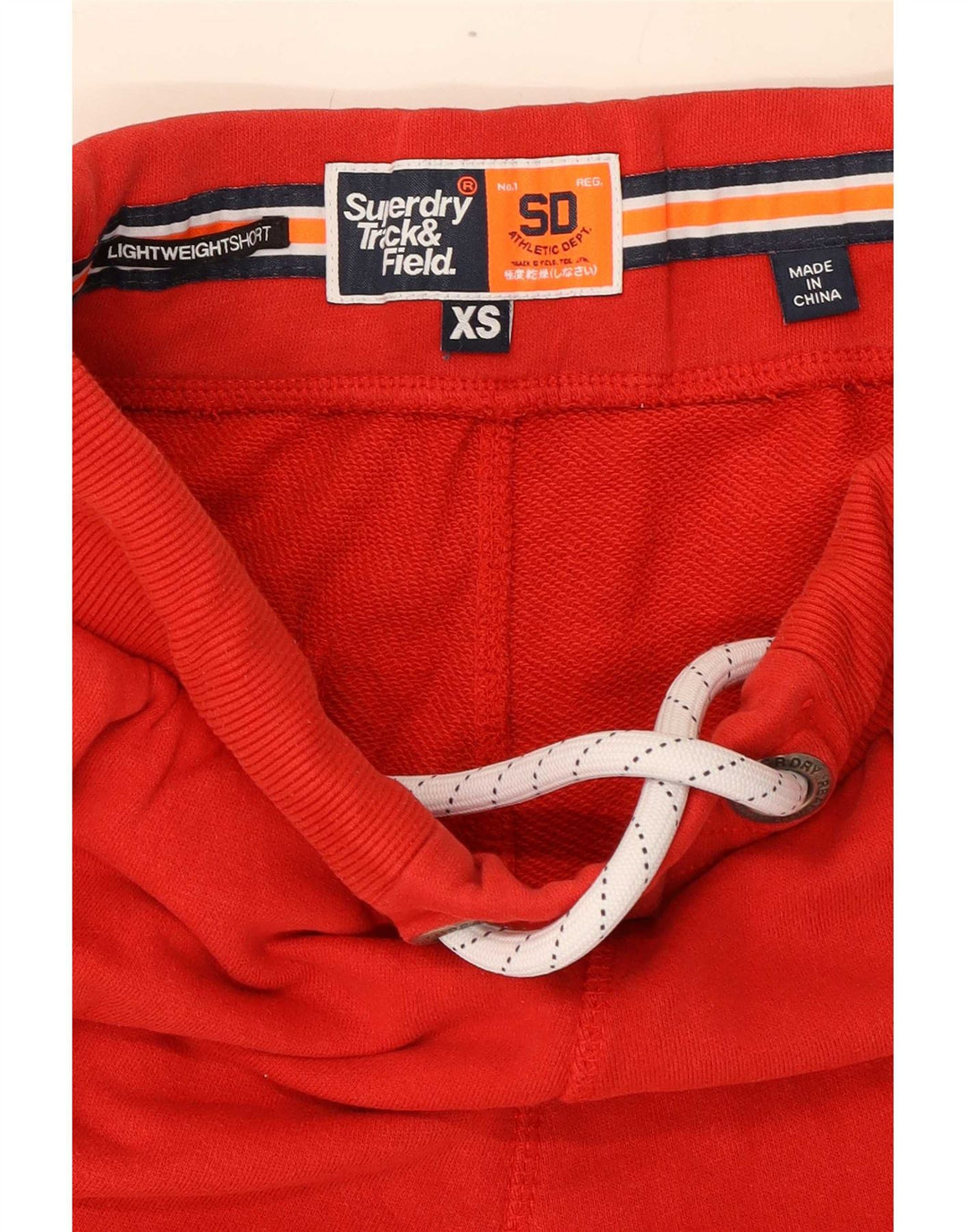 Superdry grafiske sportsshorts til mænd XS rød bomuld
