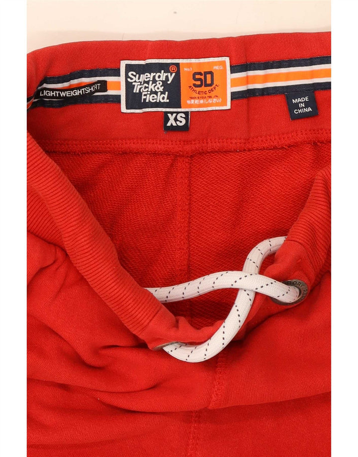 Superdry grafiske sportsshorts til mænd XS rød bomuld