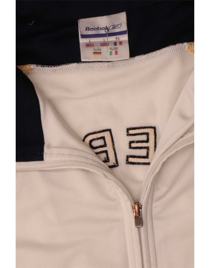 Reebok Herre Grafisk Loose Fit træningsdragt Topjakke Stor hvid Colourblock