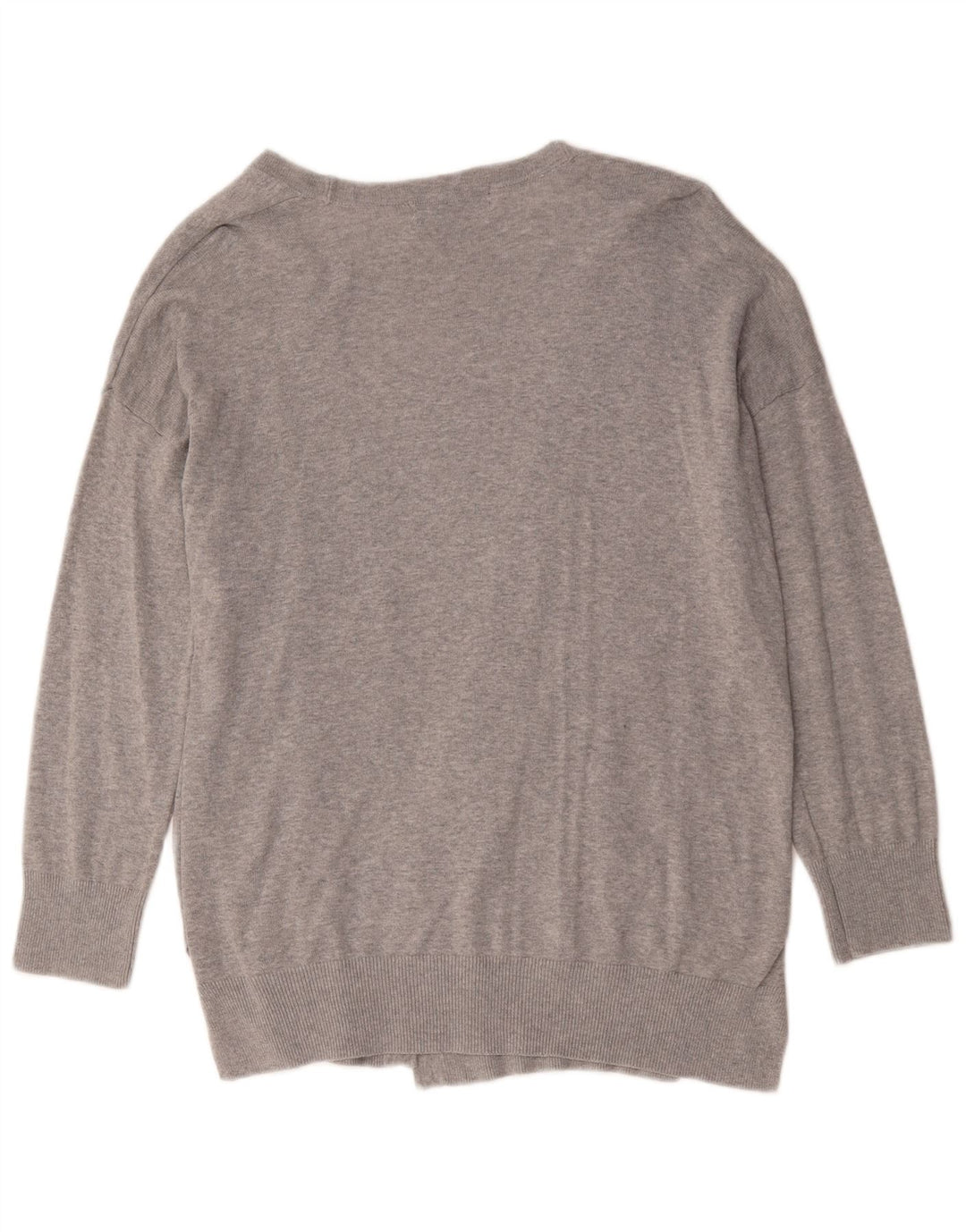 Marks & Spencer Dame Cardigan Sweater UK 14 Medium Grey Bomuld