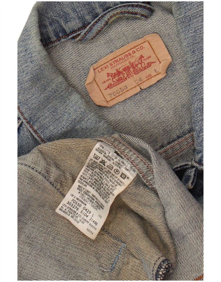Levi's Herre 70550 Denimjakke UK 40 Stor Blå Bomuld