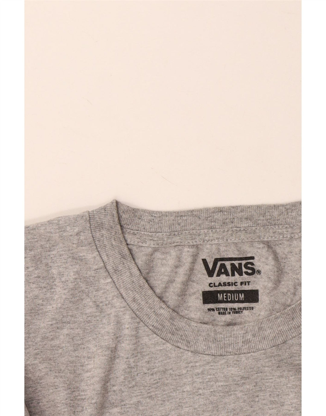 VANS Herre Classic Fit T-Shirt Top Medium Grey Bomuld