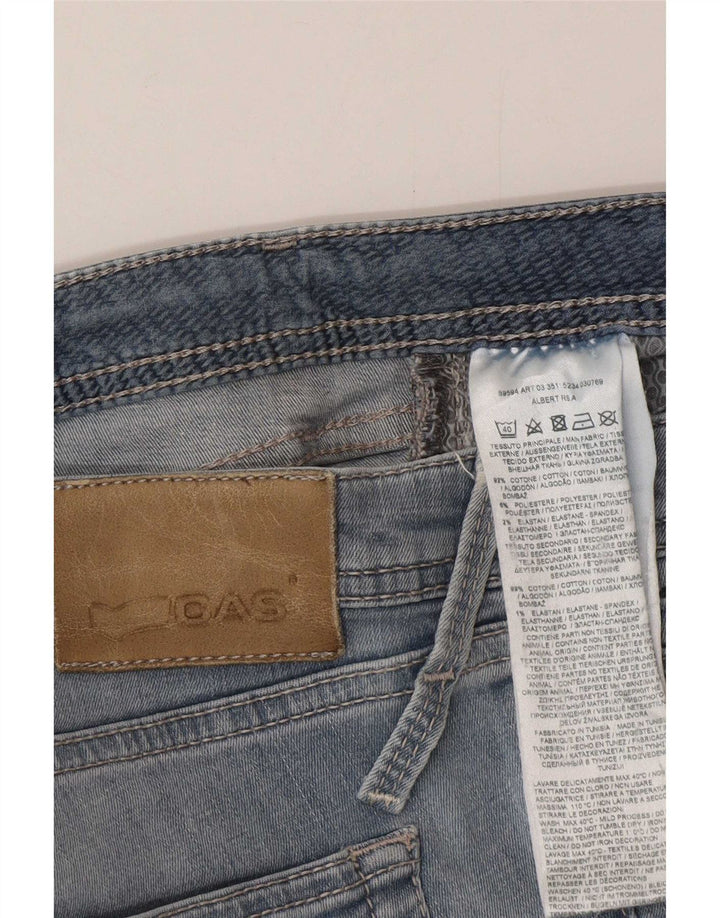 Gas Herre Slim Jeans W31 L29 Blå Bomuld