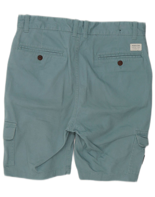 Quiksilver drenge straight fit taper cargo shorts 15-16 år W30 blå bomuld