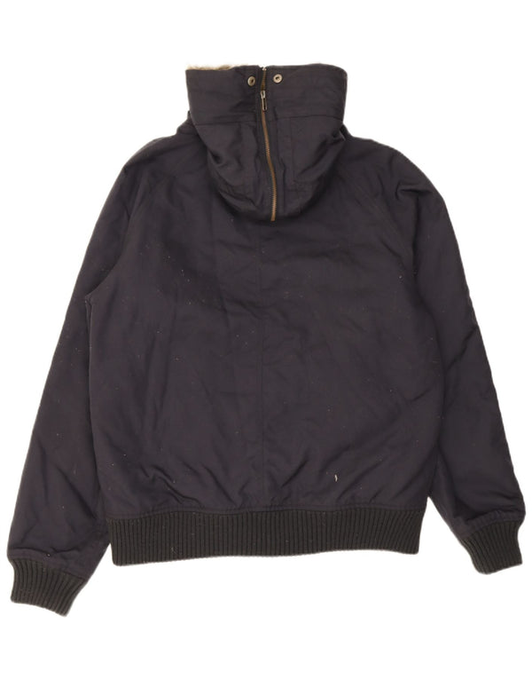 Woolrich Herre Hooded Bomber Jacket UK 40 Large Navy Blue