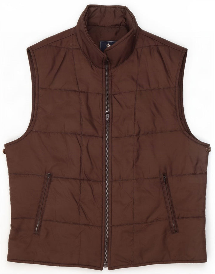 Fay Mens Polstret Gilet UK 38 Medium Brown