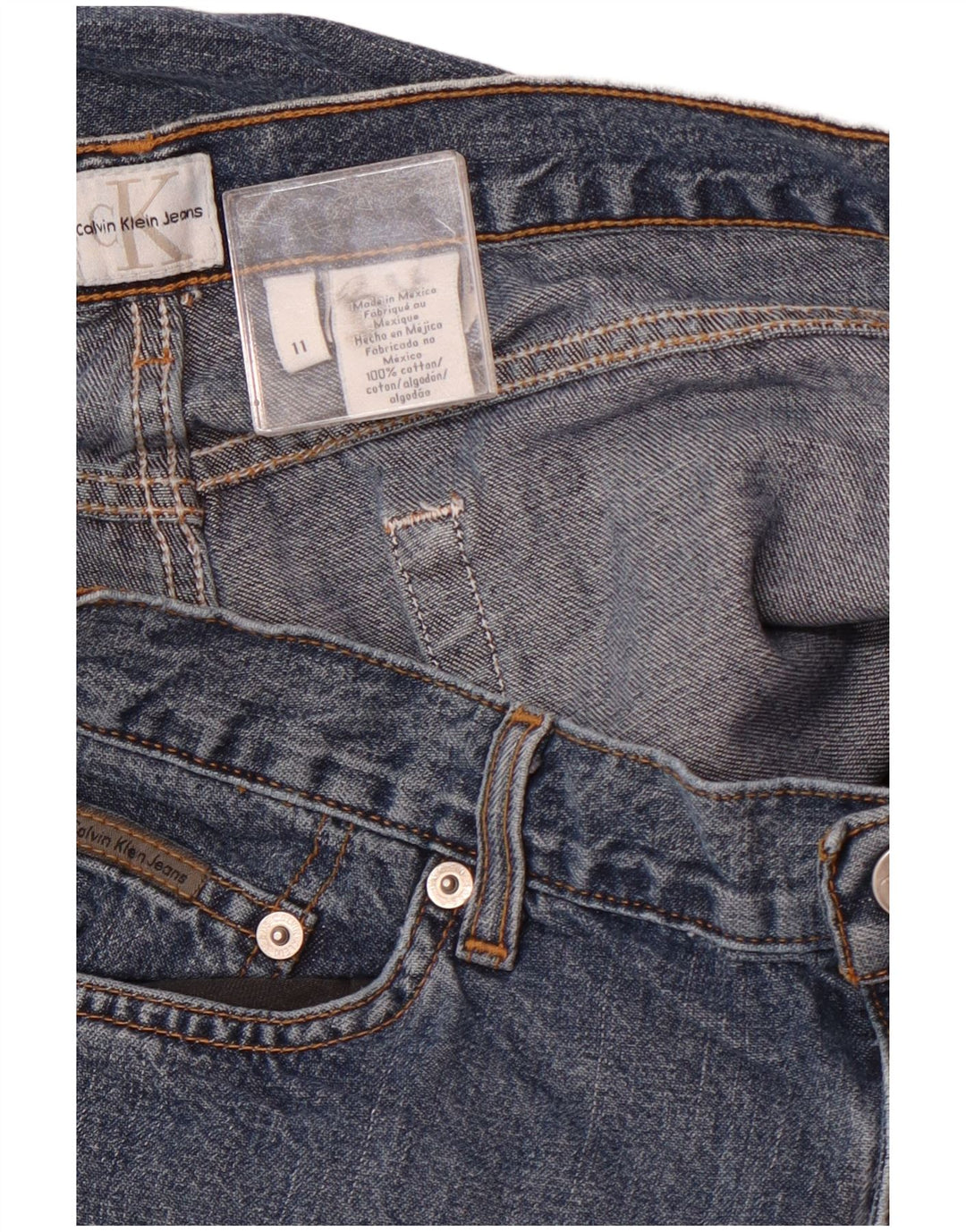 Calvin Klein Dame Bootcut Jeans US 11 Large W32 L32 Blå Bomuld