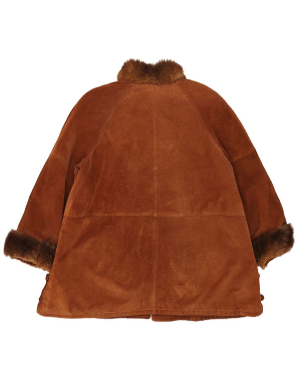 Pascucci Womens Suede Overcoat EU 44 XL Brown